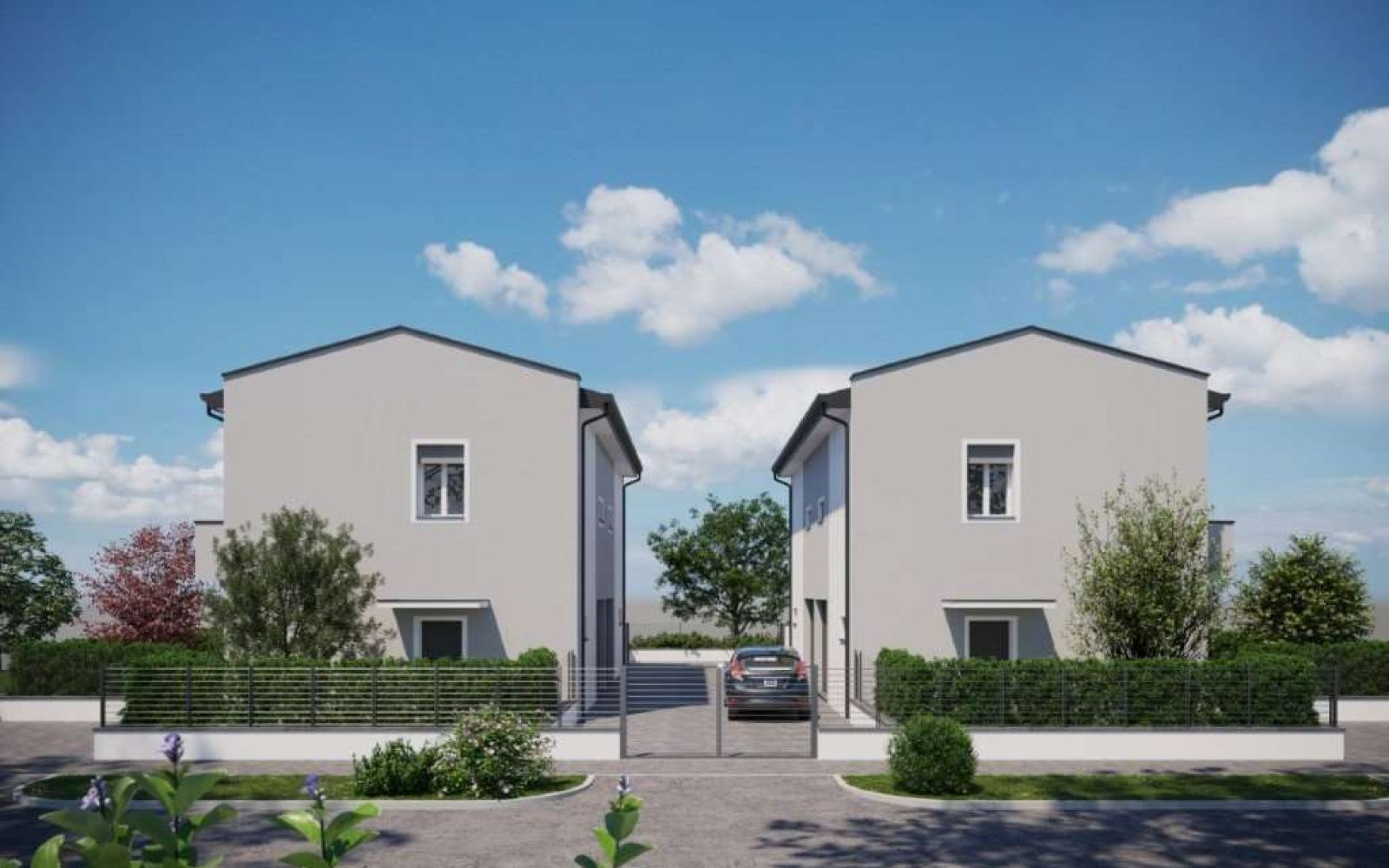 CARPI FRAZIONE "CORTILE" BIFAMILIARE NEL VERDE IN A4 !!!